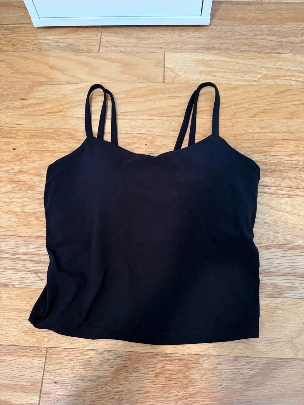 all in motion Black Double-Strap workout active wear top size small